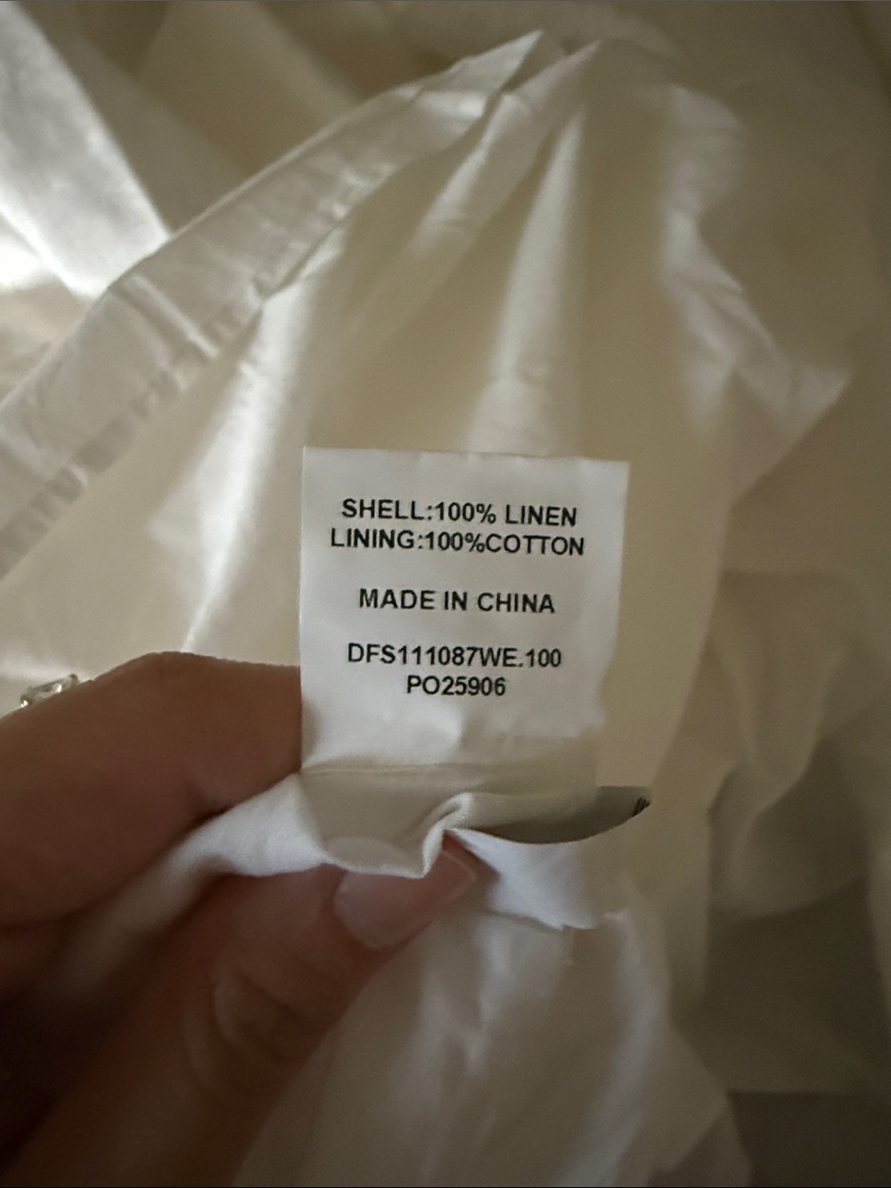 DISSH White Linen Spaghetti Strap Dress - Picture 3 of 3
